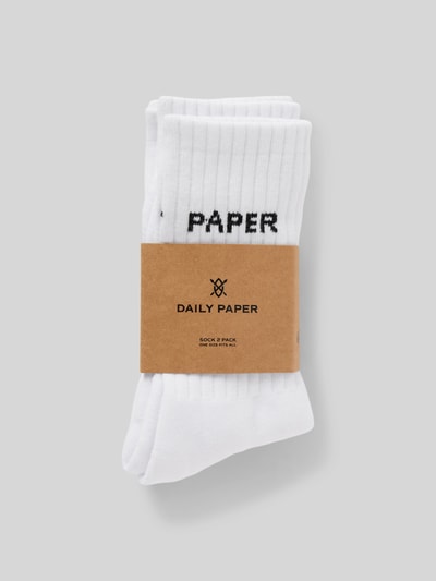 DAILY PAPER Socken mit Label-Print im 2er-Pack Weiss 3