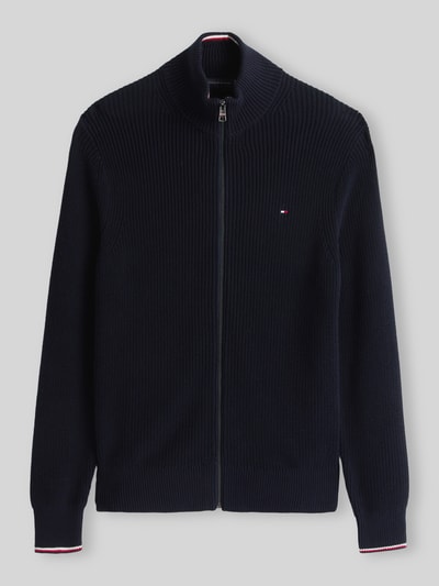 Tommy Hilfiger Regular Fit Strickjacke aus reiner Baumwolle Marine 2