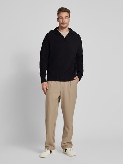 SELECTED HOMME Schipperstrui met oversized schouders, model 'DRY' Zwart - 1