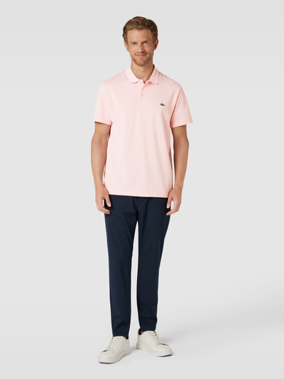 Lacoste Regular Fit Poloshirt aus Baumwolle mit Label-Detail Rosa 1