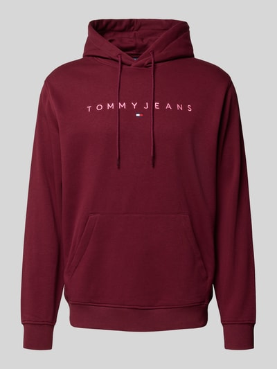 Tommy Jeans Regular fit hoodie van katoenmix Bordeaux - 2