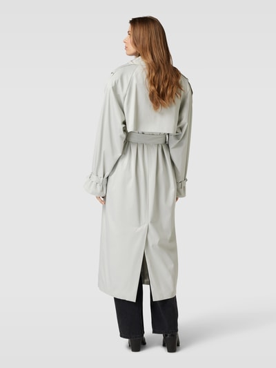 Gestuz Trenchcoat met tailleriem, model 'Sally' Lichtgrijs - 5