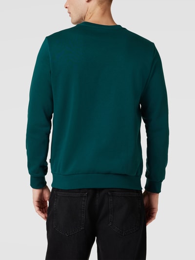 PUMA PERFORMANCE Sweatshirt met contrasterend labeldetail, model 'Small Logo Crew' Flessengroen - 5