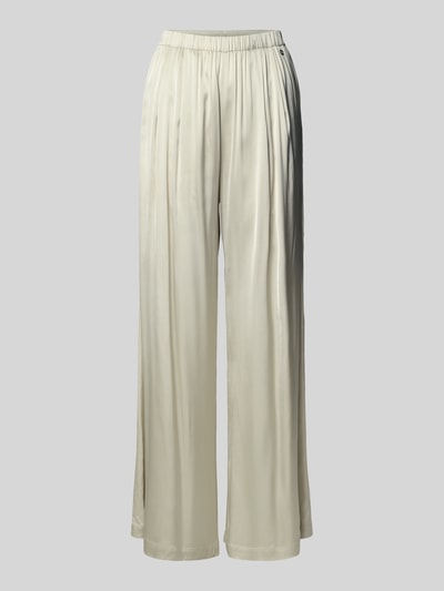 MOS MOSH Wide Leg Stoffhose mit gelegten Falten Modell 'RITA' Sand Melange 2