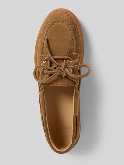 Copenhagen Slipper mit Schnürverschluss Modell 'Suede' Mittelbraun 3