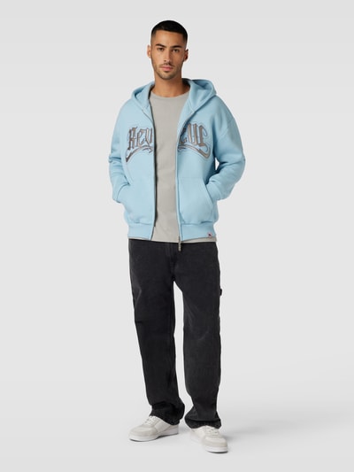 REVIEW Sweatjacke mit Eingrifftaschen Eisblau 1