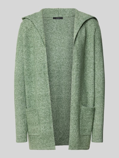Produktfoto, grüner Regular Fit Cardigan mit Kapuze Modell 'DOFFY' von VERO MODA, melierte Textur, Damen Cardigan von VERO MODA