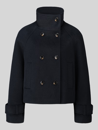 Jake*s Casual Overhemdjack met hoge opstaande kraag Donkerblauw - 2