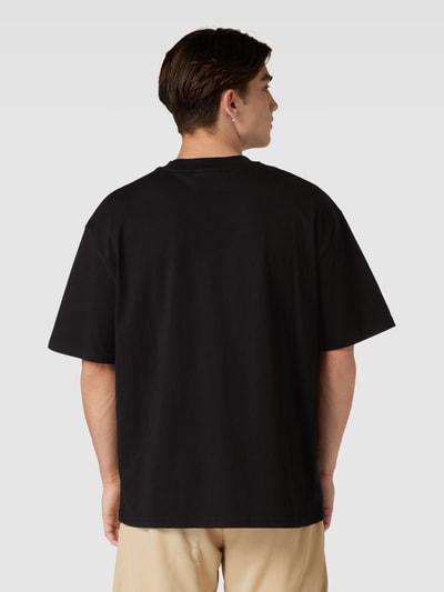 Pegador T-shirt o kroju oversized z nadrukiem z logo Czarny 5