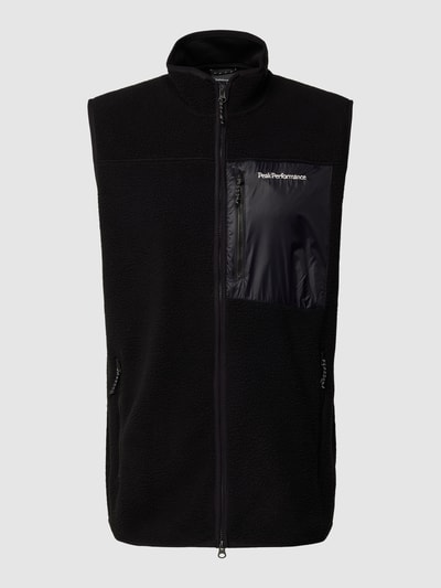 PEAK PERFORMANCE Fleecegilet met borstzak, model 'Pile' Zwart - 2