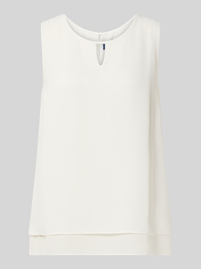 Vera Mont A-Linien Blusentop mit Seitenschlitzen Offwhite 1