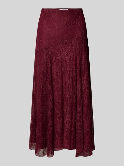 Rich & Royal Midirock aus Spitze mit seitlichem Reißverschluss Bordeaux 2