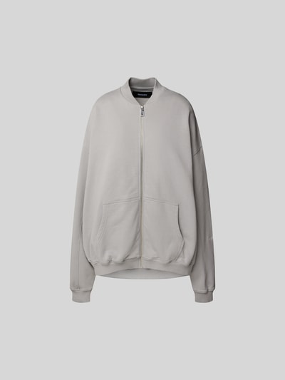 black palms Oversized Sweatjacke mit Reißverschluss Graphit 2