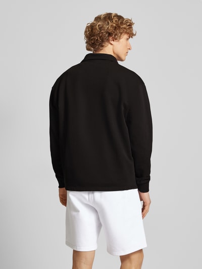 Pegador Oversized Poloshirt mit Label-Stitching Modell 'SIGNAR TERRY' Anthrazit 5