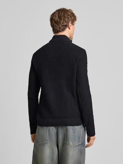 Blend Strickpullover mit Reißverschluss Modell 'BASIM' Anthrazit 5