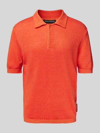 Marc O'Polo Regular Fit Poloshirt aus Leinen-Baumwoll-Mix Orange 2