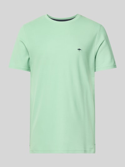 Fynch-Hatton T-shirt met logostitching Lichtgroen - 2