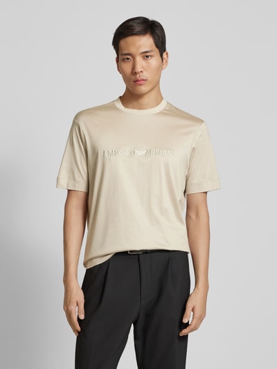 Emporio Armani T-Shirt mit Label-Stitching Beige 4