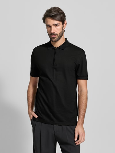 BOSS Regular Fit Poloshirt aus Baumwoll-Lyocell-Mix Modell 'H-PARAS 70' Black 4