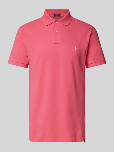 Polo Ralph Lauren Regular fit poloshirt met labelstitching Felroze - 2