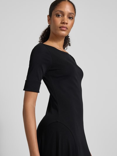 Lauren Ralph Lauren Midikleid mit Rundhalsausschnitt Modell 'MUNZIE' Black 3