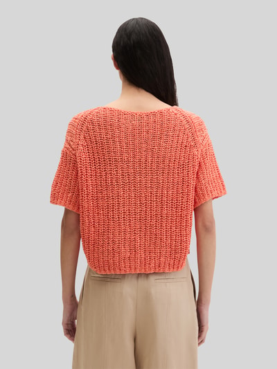 Marc O'Polo Relaxed Fit Pullover aus Baumwoll-Mix Orange 5