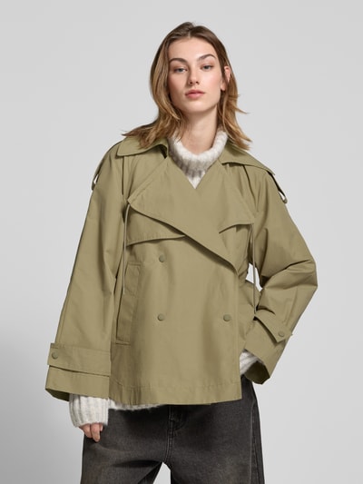 Marc O'Polo Denim Jacke mit Leistentaschen Oliv 4