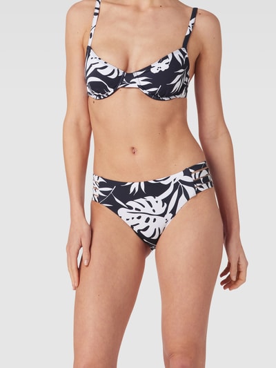 Roxy Bikinislip met all-over motief, model 'ROXY LOVE THE ROCKER' Zwart - 1