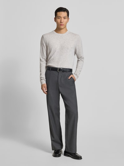 Matinique Gebreide pullover van kasjmier, model 'mordy' Lichtgrijs - 1