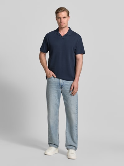 Tom Tailor Denim Relaxed Fit Poloshirt aus Baumwoll-Mix Marine 1