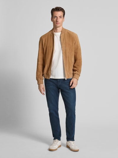 Armedangels Jeansy o kroju tapered fit z mieszanki bawełny i lyocellu model ‘AARJO TARPA’ Ciemnoniebieski 1