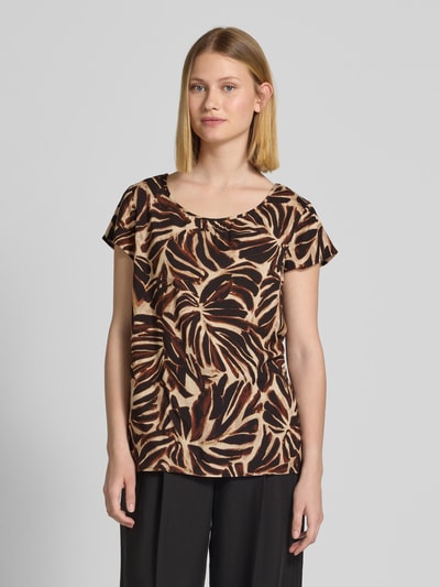 Soyaconcept Blouseshirt met ronde hals, model 'ROKSANA' Donkerbruin - 4