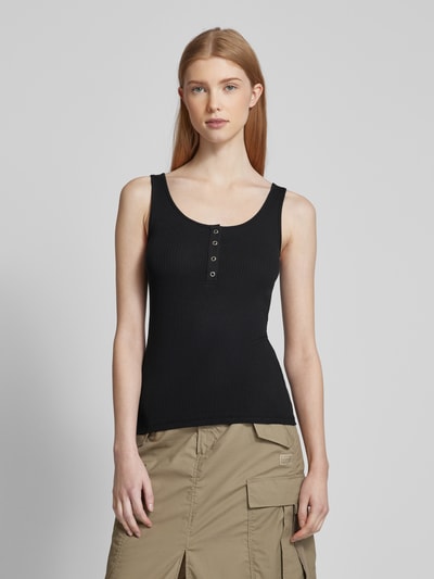 Pieces Tanktop in Ripp-Optik Black 4