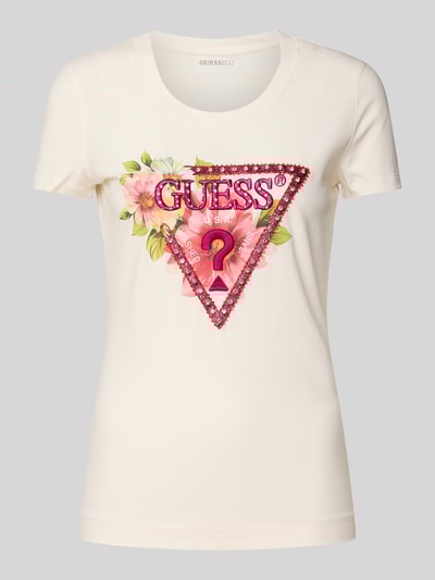 Guess T-shirt met labeldetail Wit - 2