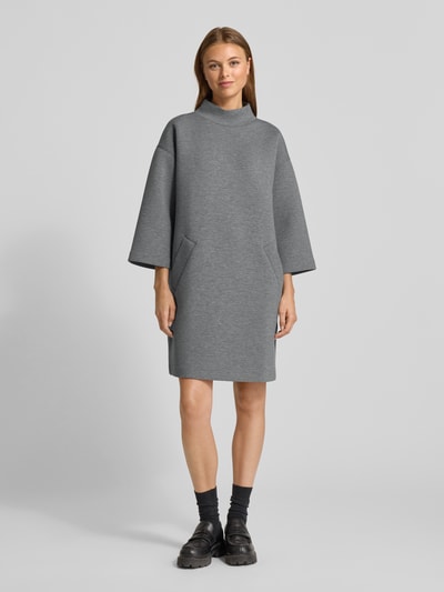 JOOP! Knielange jurk met opstaande kraag en steekzakken Middengrijs - 1