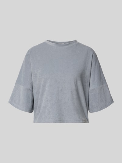 DRYKORN Relaxed Fit T-Shirt in Bouclé-Optik Mittelgrau 2
