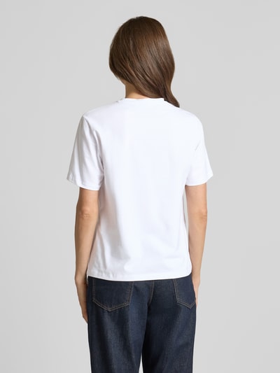 VILA T-shirt met stitching model 'NORA' Wit - 5