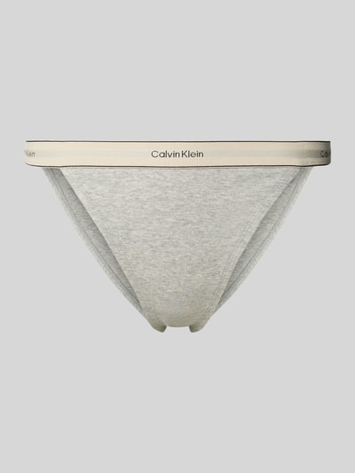 Calvin Klein Underwear Tanga z wyhaftowanym logo model ‘Redefined’ Jasnoszary 1