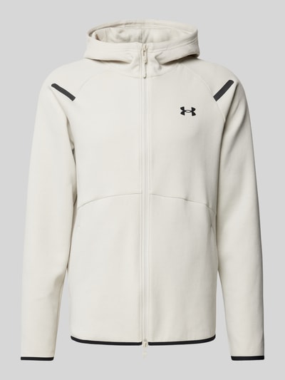 Under Armour Sweatjacke mit Label-Print Offwhite 1