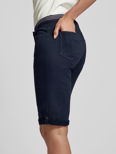 Toni Dress Regular fit bermuda met elastische band, model 'SUE' Marineblauw - 3