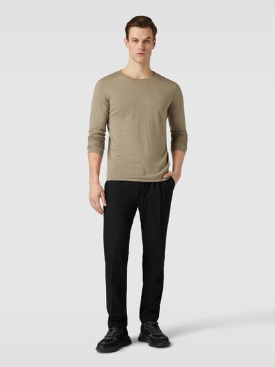 SELECTED HOMME Gebreide pullover met ronde hals, model 'Rome' Olijfgroen - 1