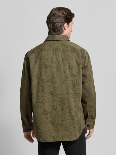 BOSS Orange Regular Fit Hemdjacke aus reiner Baumwolle Modell 'LOCKY_2' Khaki 5