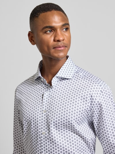 ETERNA Modern fit zakelijk overhemd van katoen met kentkraag Lichtgrijs - 3