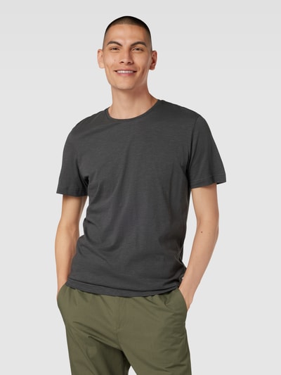 Tom Tailor T-shirt z bawełny z okrągłym dekoltem Antracytowy 4