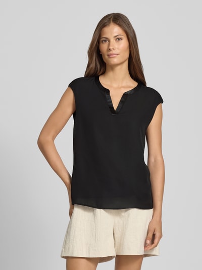 Jake*s Collection Regular Fit Blusentop mit Kappärmeln Black 4