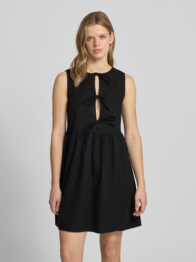 PIECES Ausgestelltes Blusenkleid aus reiner Baumwolle Modell 'JOLLY' Black 4