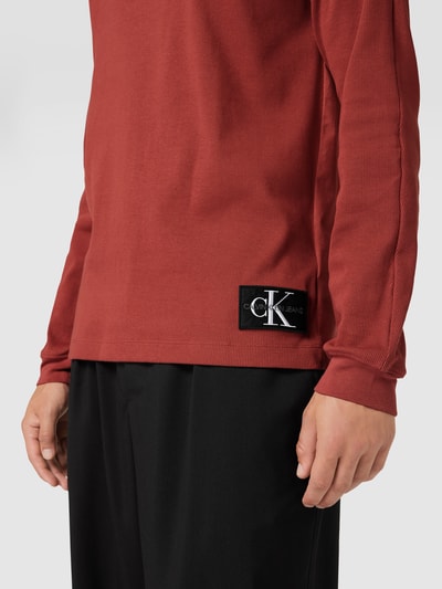 Calvin Klein Jeans Sweatshirt mit unifarbenem Design Rostrot 3