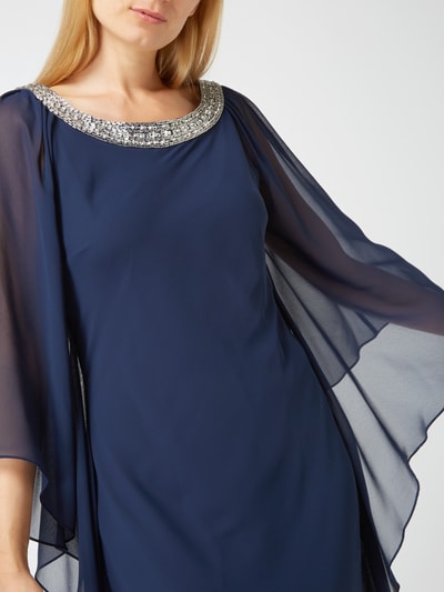 Mascara Cocktailkeid aus Chiffon mit Kimono-Ärmeln Marineblau 3