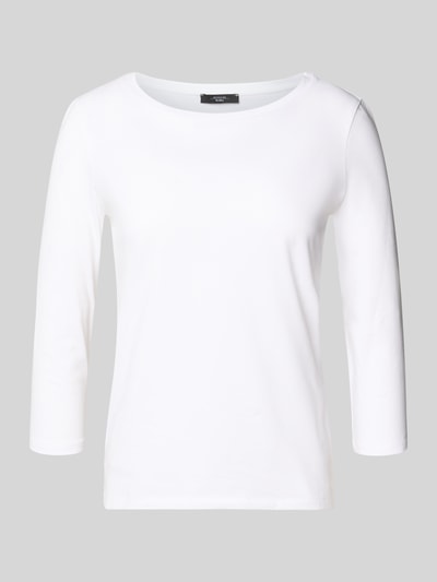 Weekend Max Mara Bluzka z rękawem o dł. 3/4 o kroju slim fit z mieszanki bawełny model „MULTIA” Biały 2