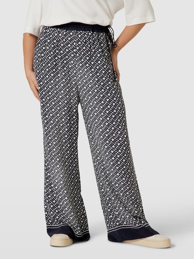 Tommy Hilfiger Curve PLUS SIZE broek met labelprint Zwart - 4